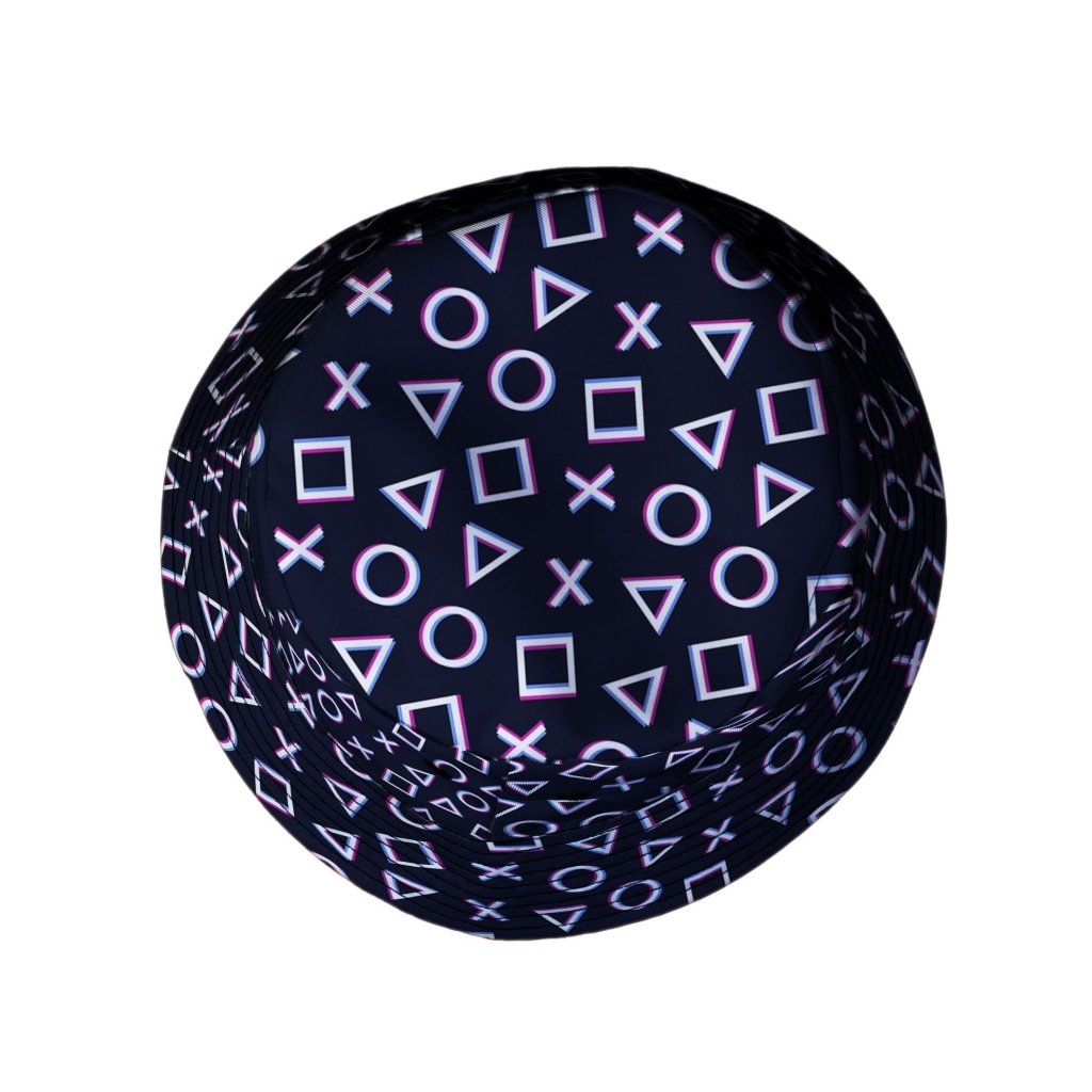 Controller Gamepad Buttons Gray Video Game Bucket Hat | Geek Tropical