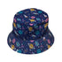 Cosmic Cute Outer Space Bucket Hat - M - Black Stitching - -