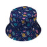 Cosmic Cute Outer Space Bucket Hat - M - Grey Stitching - -