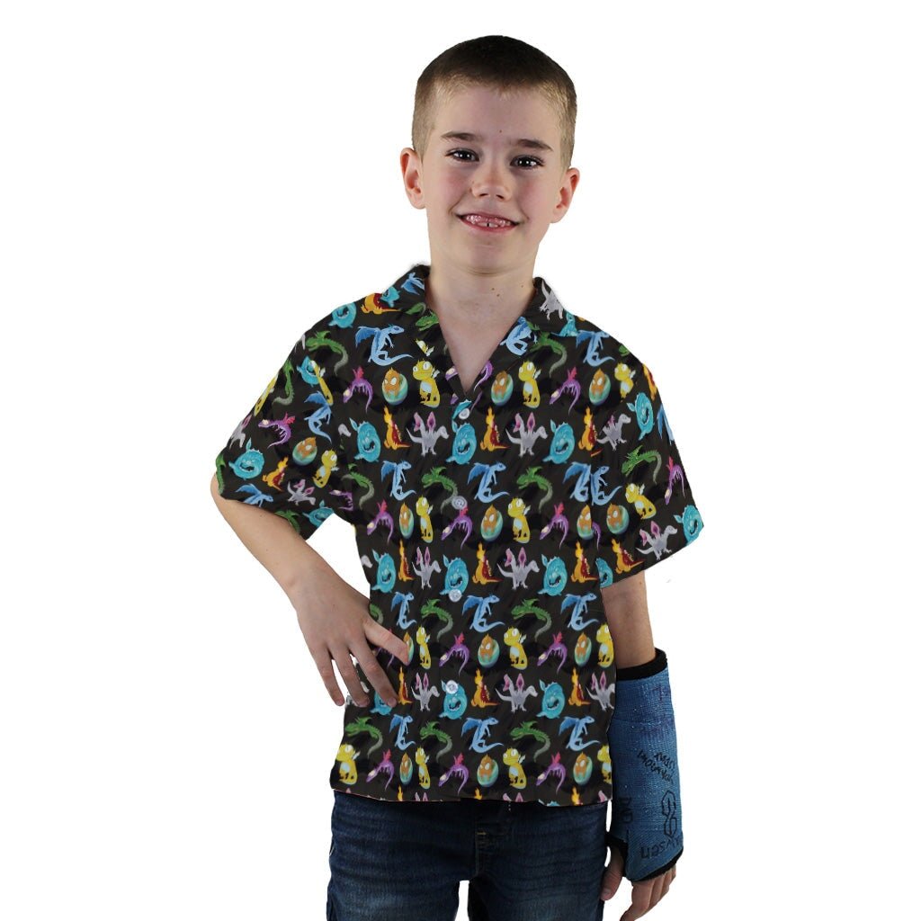 Cute Baby Dragons Youth Hawaiian Shirt - YXS - -