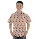 Cute Mushroom Fungi and Slime Orange Pink Video Game Youth Hawaiian Shirt - YM - -