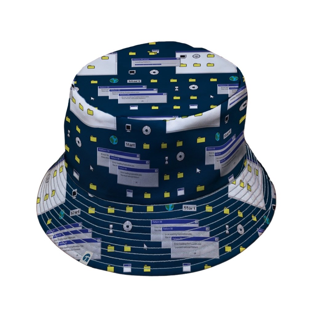 Dark Pattern98 Bucket Hat - M - Grey Stitching - -