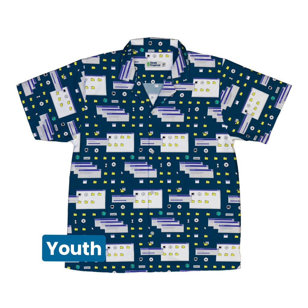 Dark Pattern98 Youth Hawaiian Shirt - YXS - -