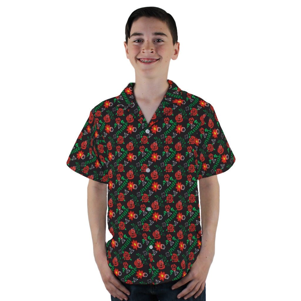 Dice and Roses Youth Hawaiian Shirt - YL - -