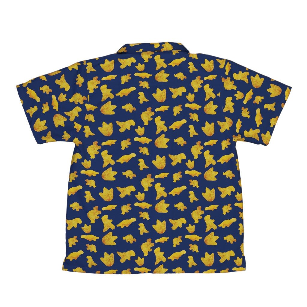 Dinosaur Chicken Nuggets Blue Youth Hawaiian Shirt - YXS - -