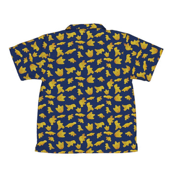 Dinosaur Chicken Nuggets Blue Youth Hawaiian Shirt - YXS - -