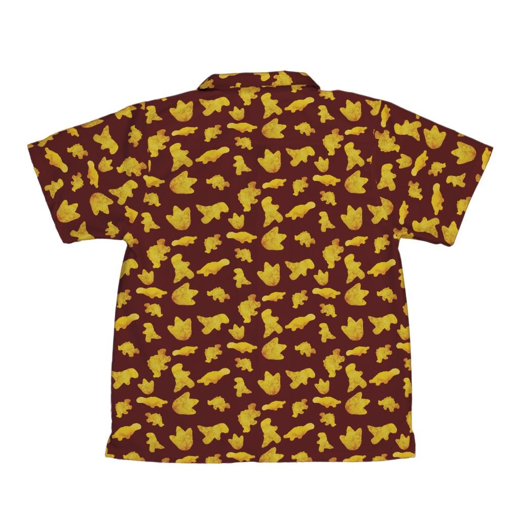 Dinosaur Chicken Nuggets Red Youth Hawaiian Shirt - YXS - -
