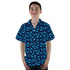 Dinosaur Urban Geometric Blue Dinosaur Youth Hawaiian Shirt - YL - -