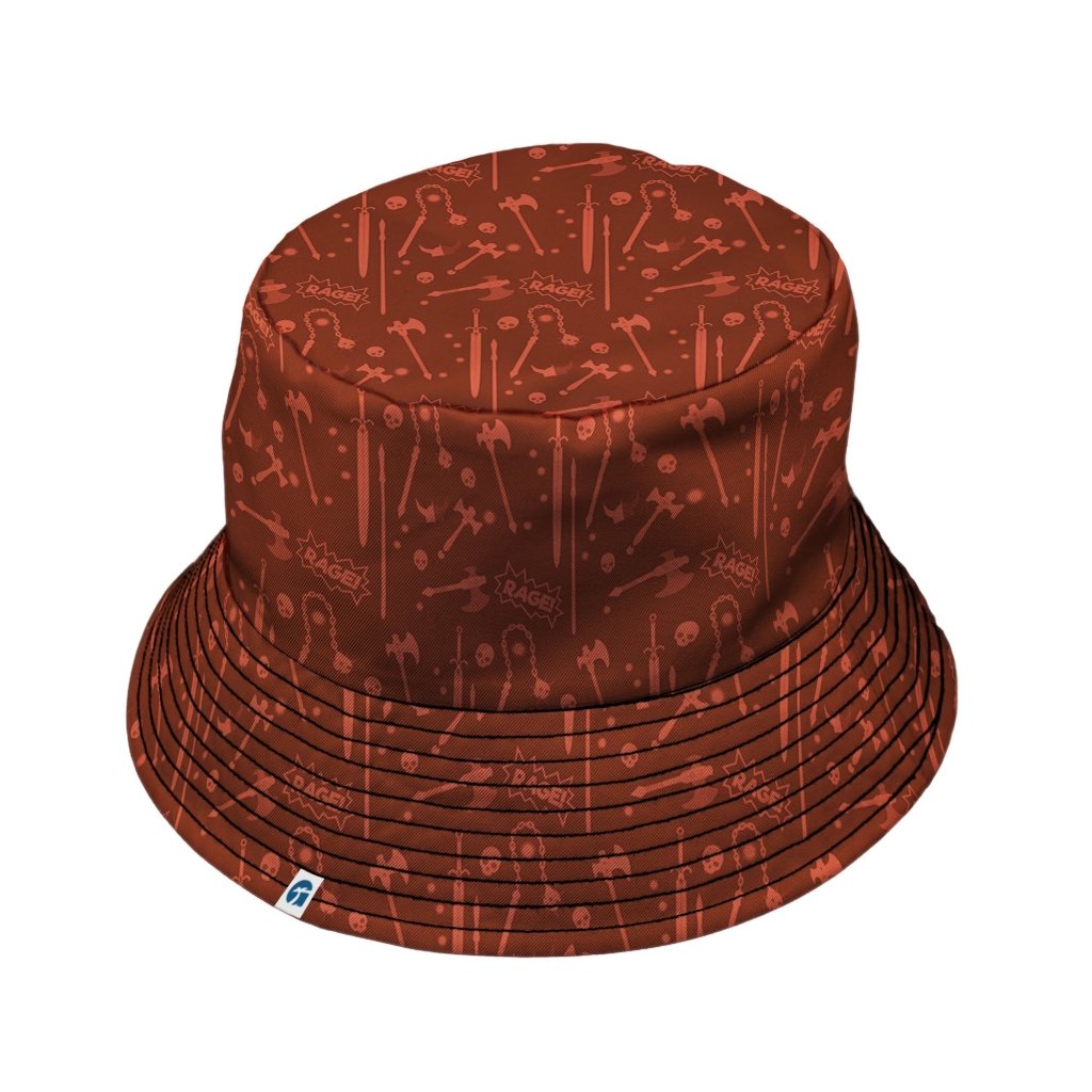 Dnd Barbarian Class Bucket Hat - M - Grey Stitching - -