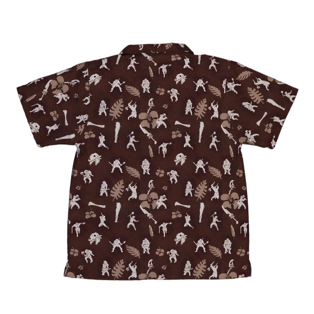 Dnd Barbarian Class Youth Hawaiian Shirt - YXS - -