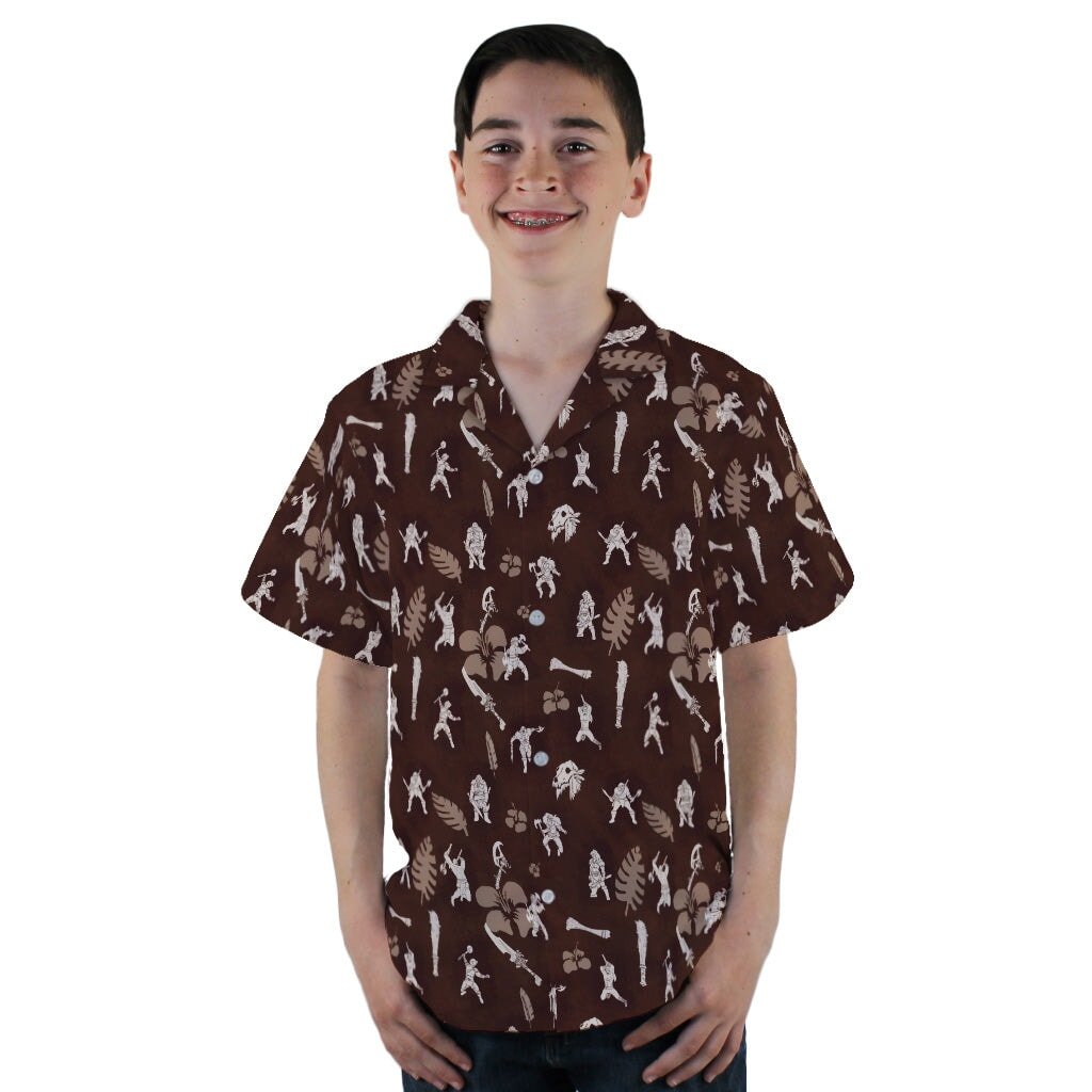 Dnd Barbarian Class Youth Hawaiian Shirt - YL - -