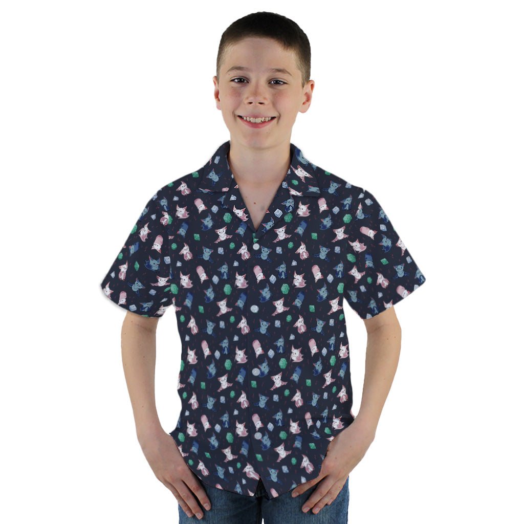 Dnd Bat Familiars Youth Hawaiian Shirt - YXS - -