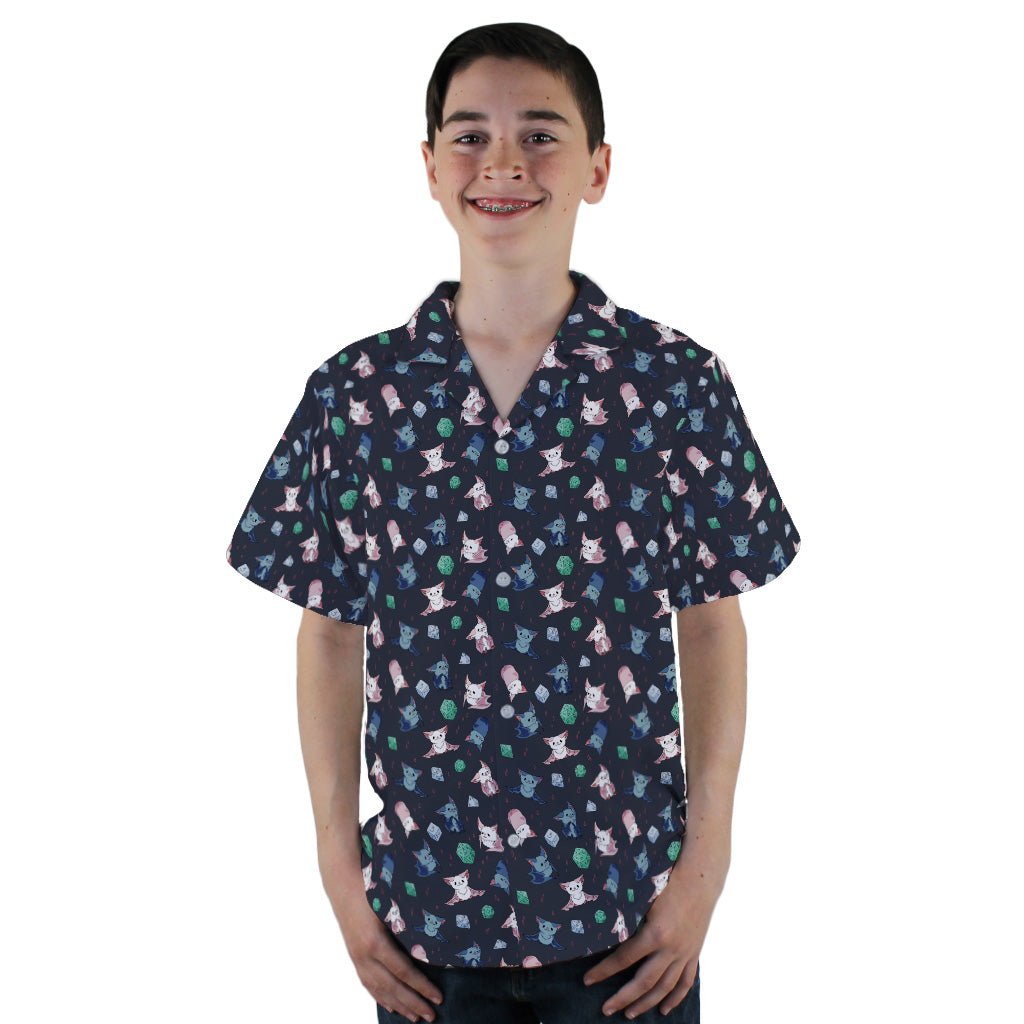 Dnd Bat Familiars Youth Hawaiian Shirt - YXS - -