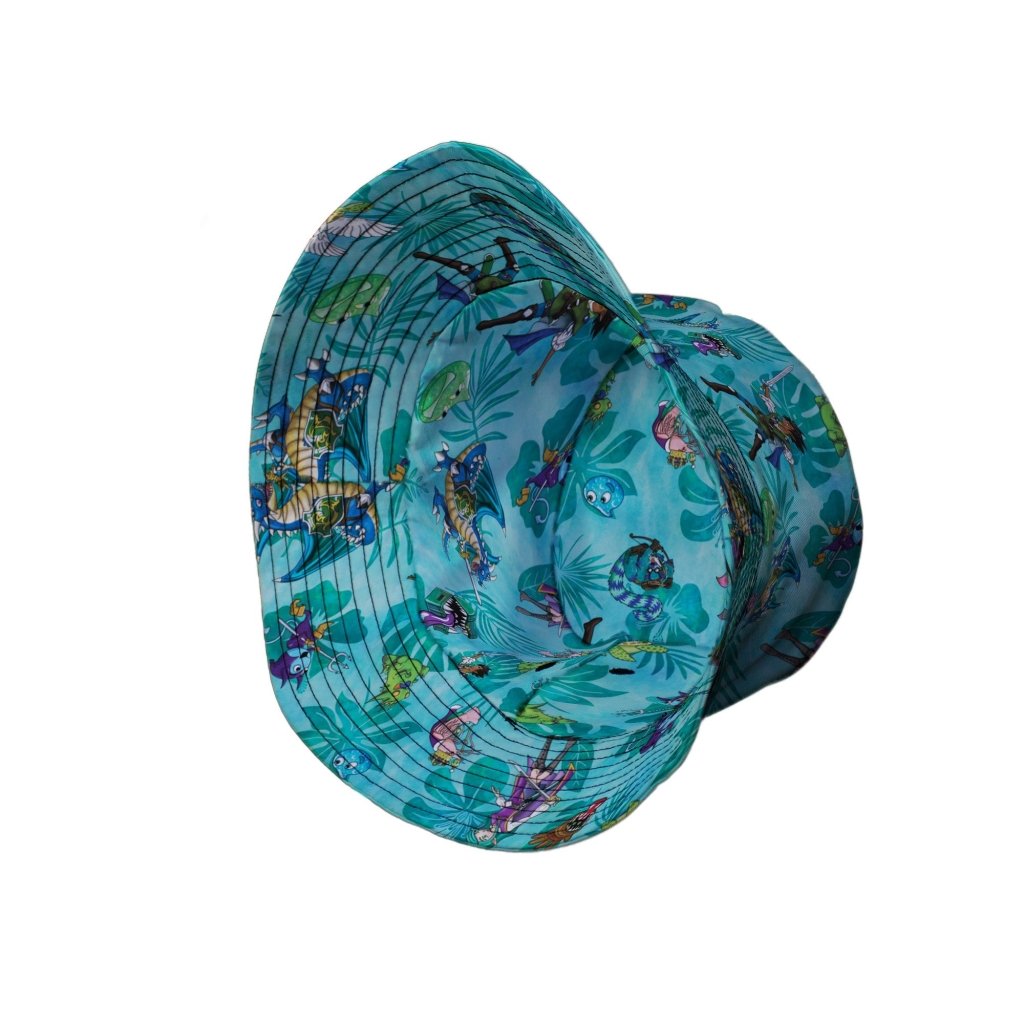 Dnd Cartoon Quest Bucket Hat - M - Black Stitching - -