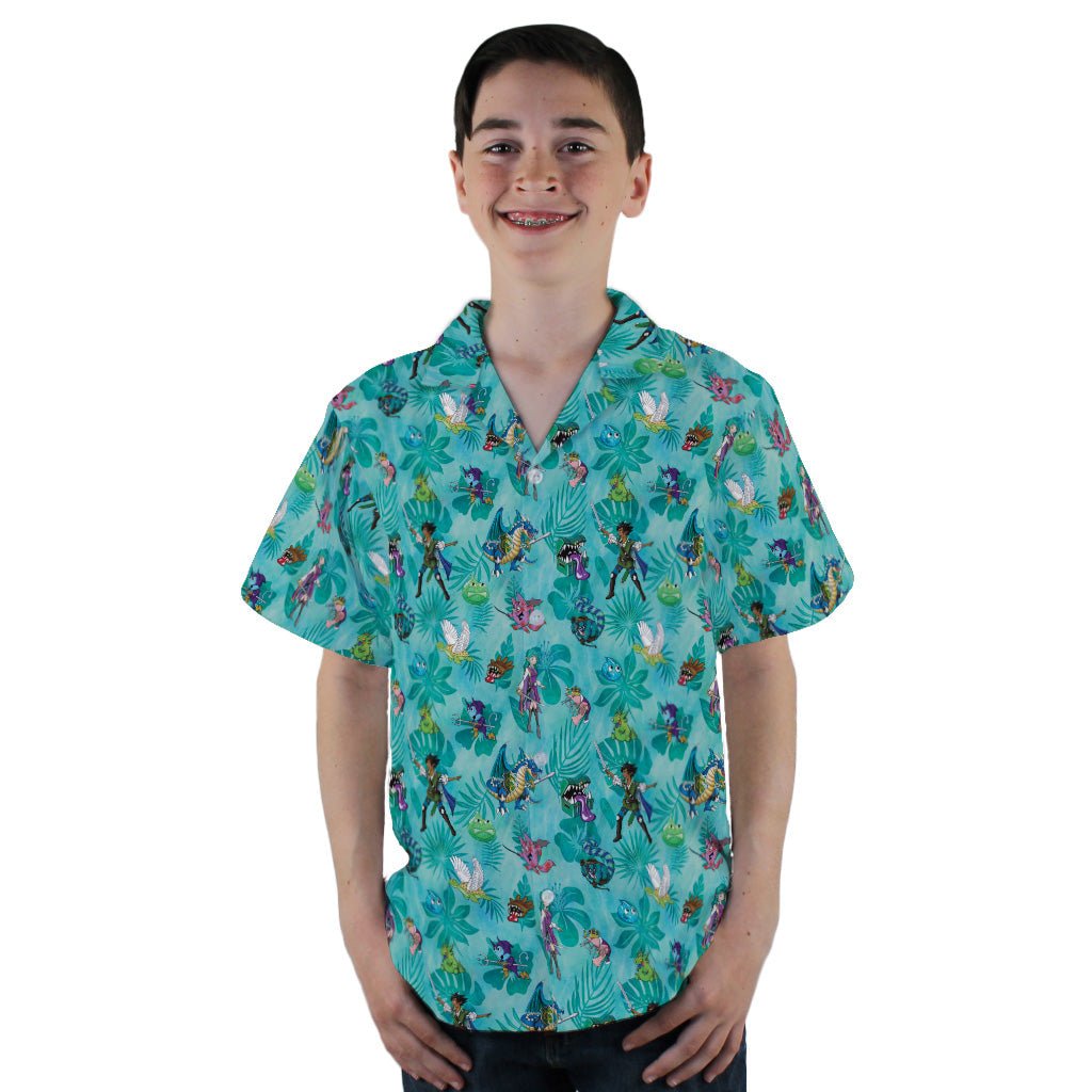 Dnd Cartoon Quest Youth Hawaiian Shirt - YXS - -