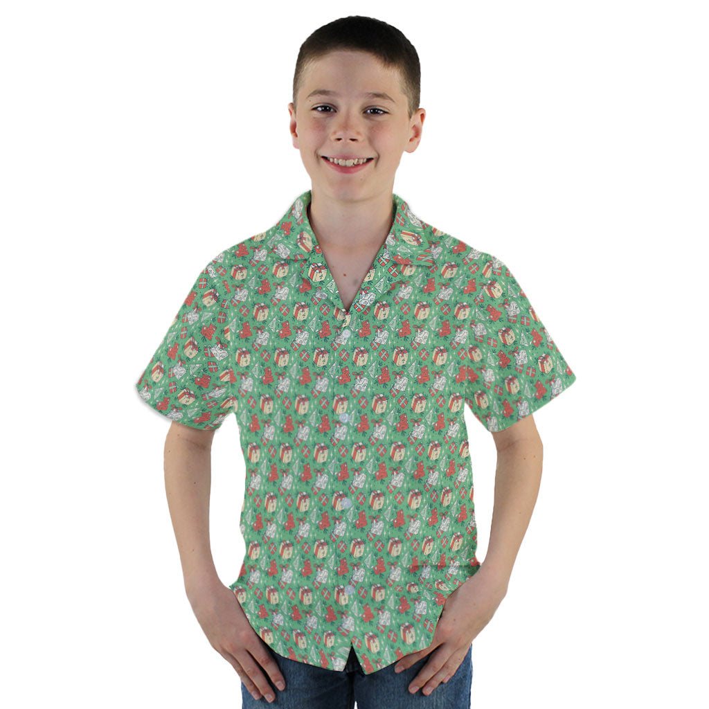 Dnd Christmas Dice Presents Youth Hawaiian Shirt - YM - -