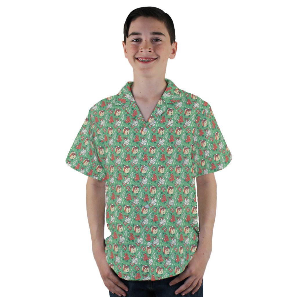 Dnd Christmas Dice Presents Youth Hawaiian Shirt - YL - -