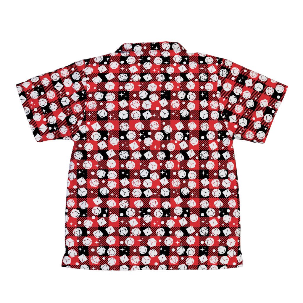 Dnd Christmas Red Plaid Youth Hawaiian Shirt - YXS - -