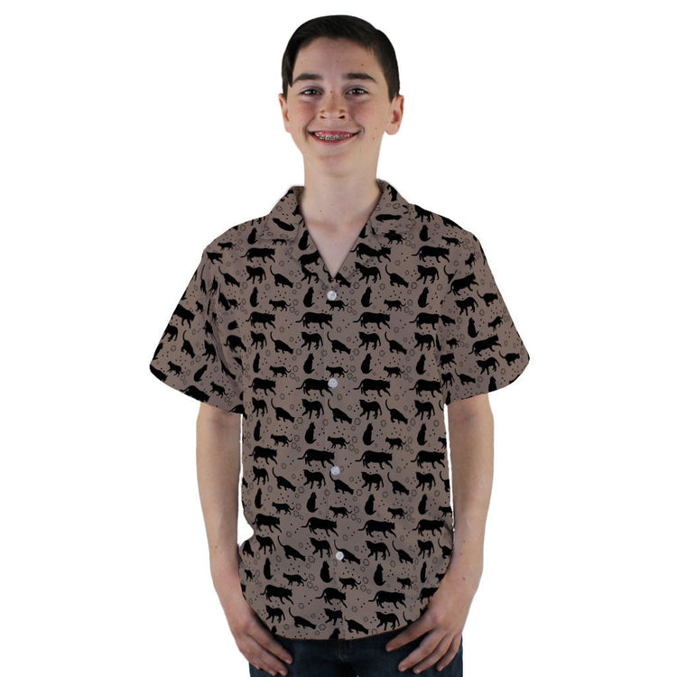 DND Dice Black Cats Youth Hawaiian Shirt - YL - -