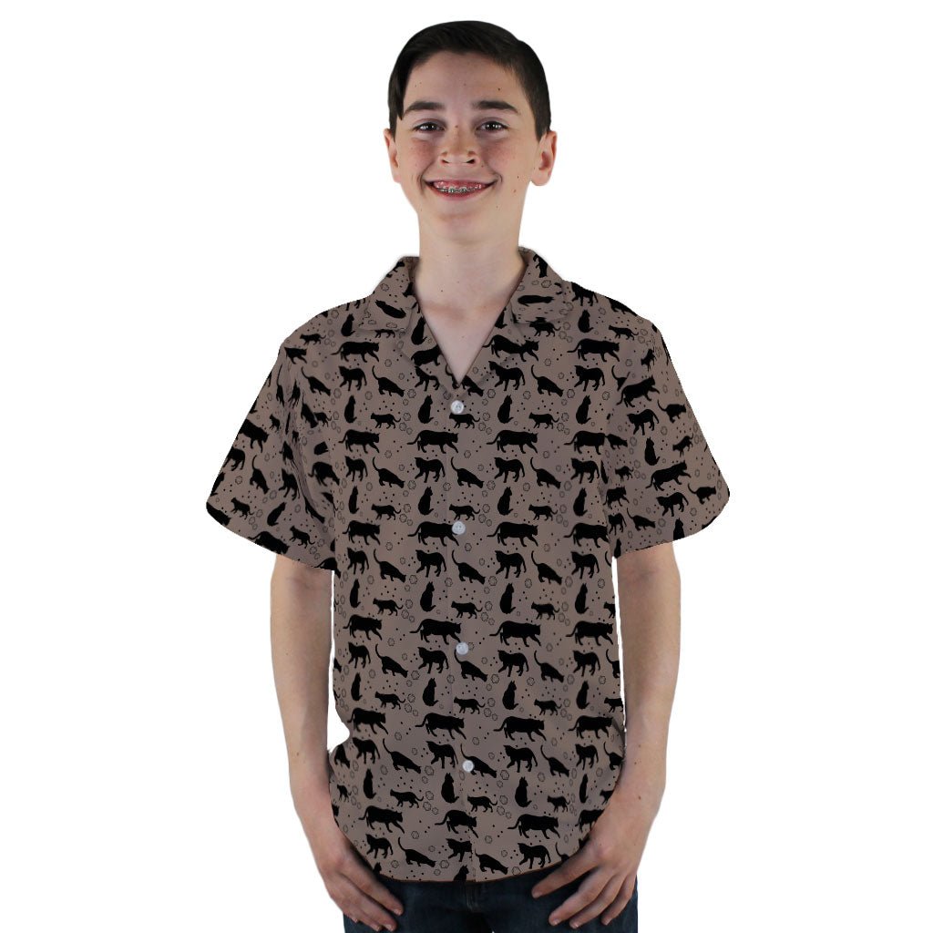 DND Dice Black Cats Youth Hawaiian Shirt - YL - -