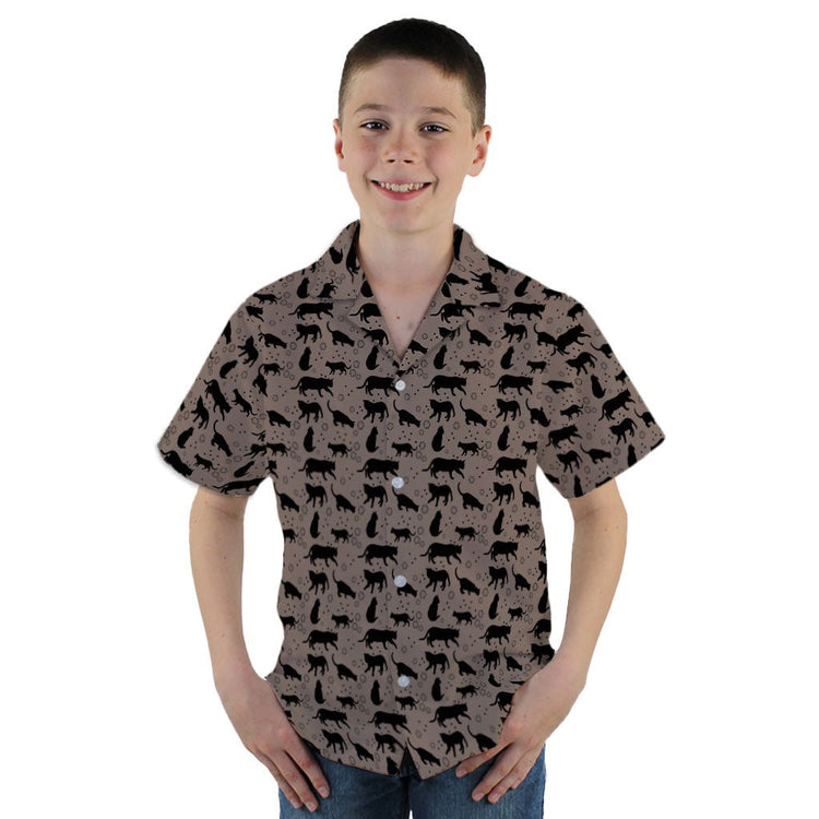 DND Dice Black Cats Youth Hawaiian Shirt - YM - -