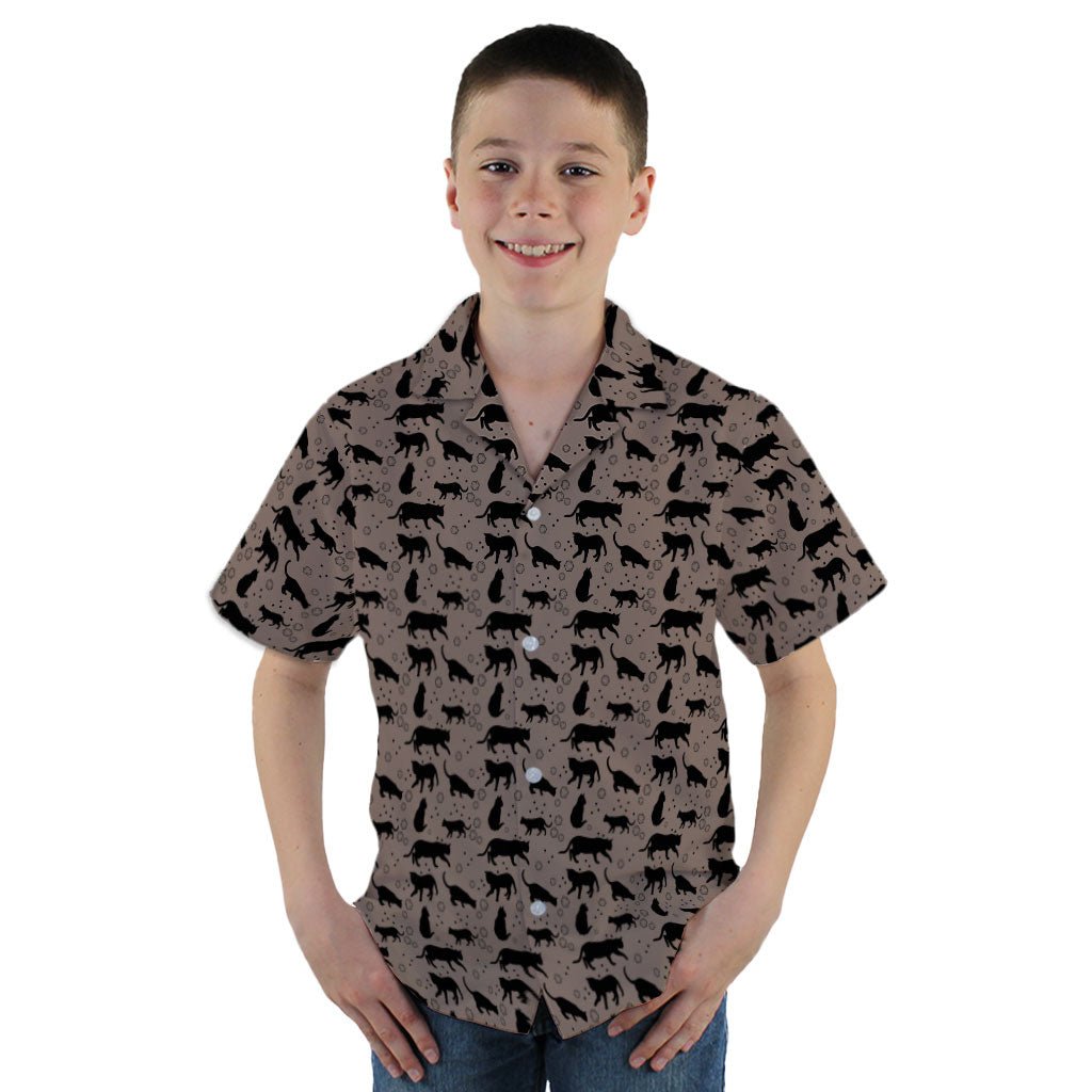 DND Dice Black Cats Youth Hawaiian Shirt - YM - -