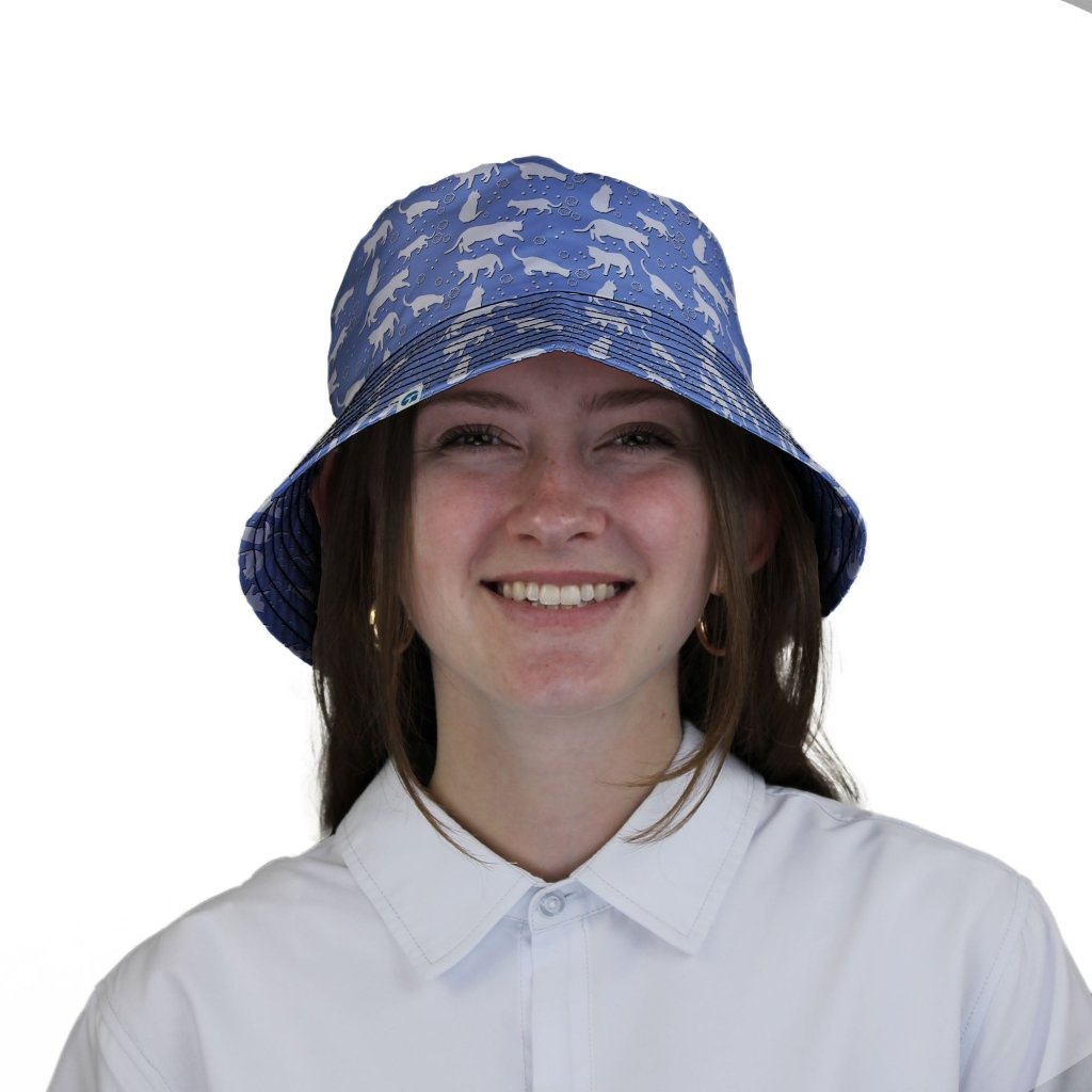 Dnd Dice Cats Bucket Hat - M - Grey Stitching - -