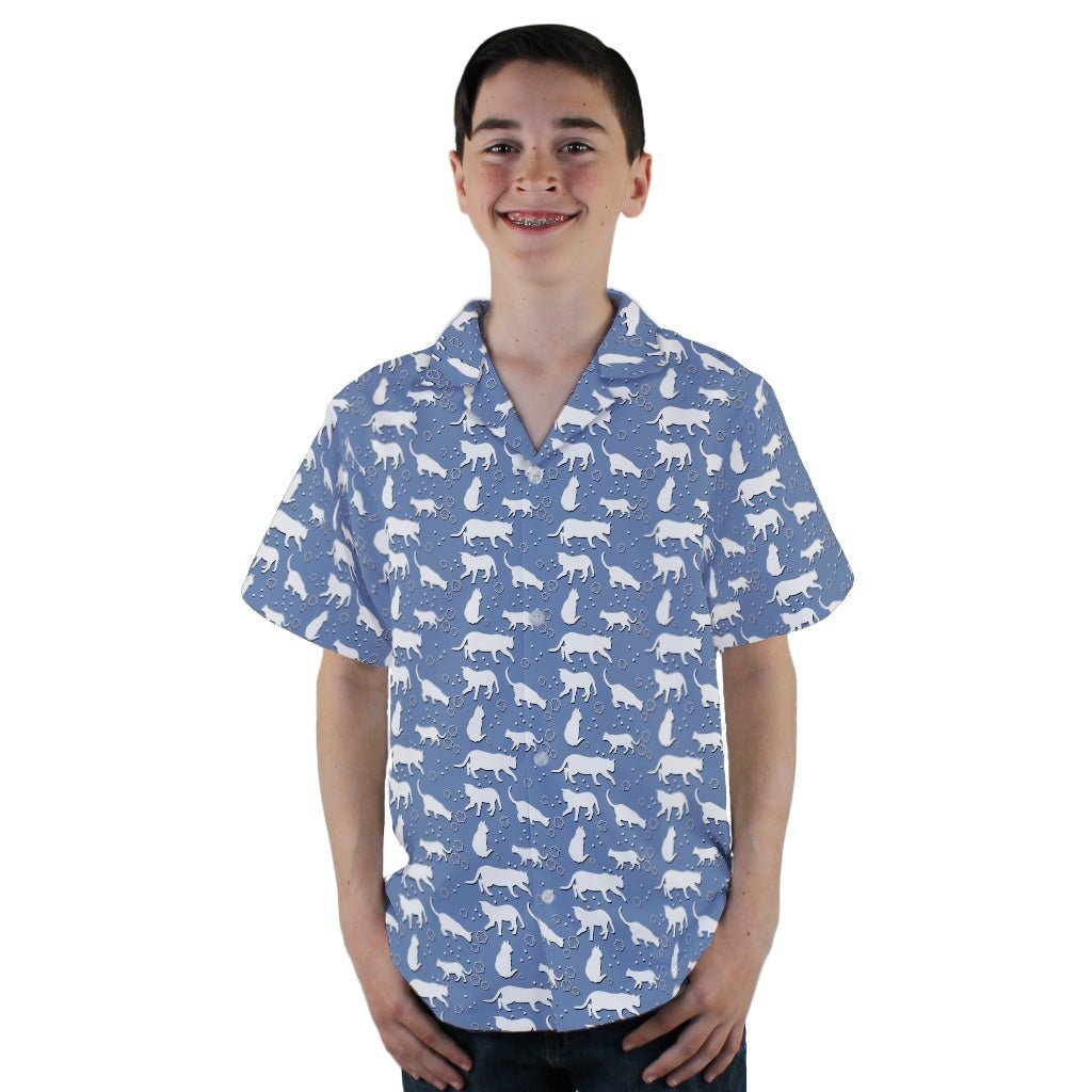 Dnd Dice Cats Youth Hawaiian Shirt - YL - -