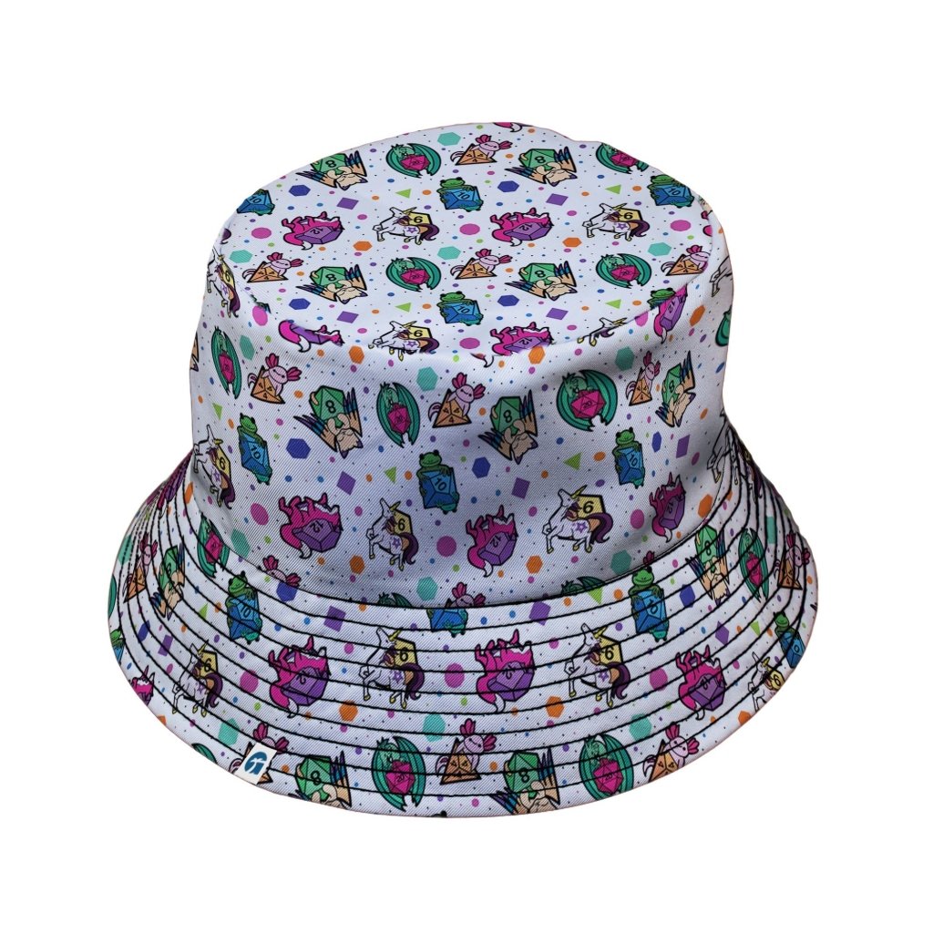 DND Dice Critters Colors Bucket Hat - M - Grey Stitching - -