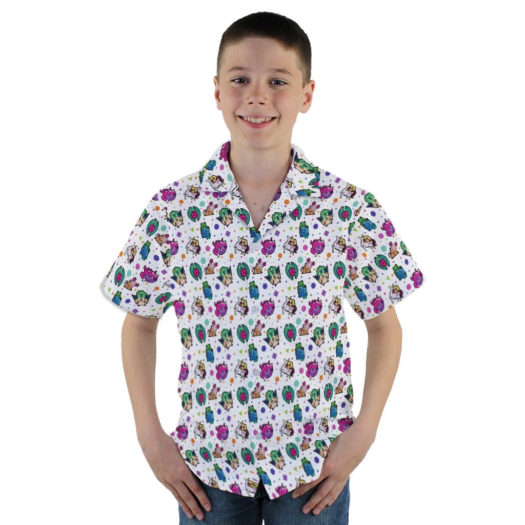 Dnd Dice Critters Colors Youth Hawaiian Shirt - YM - -