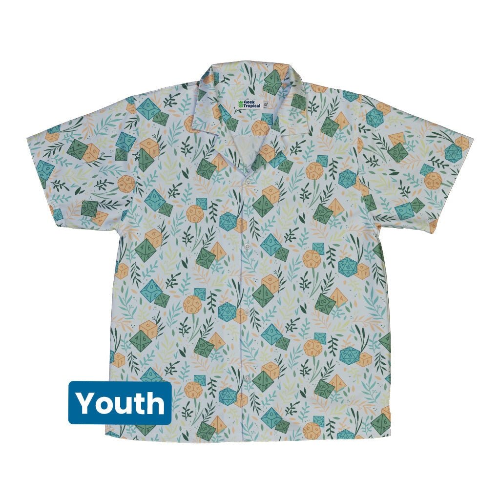 Dnd Dice Plants Youth Hawaiian Shirt - YXS - -
