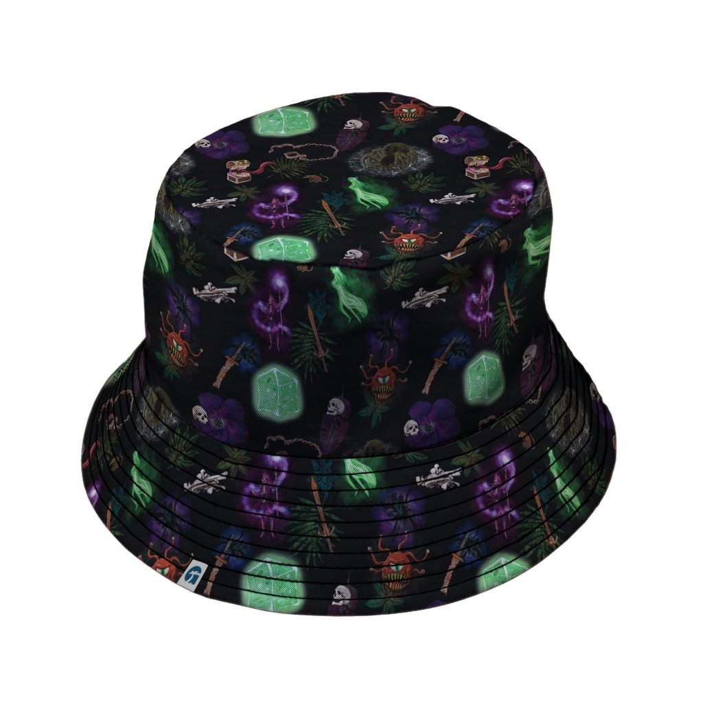 Dnd Dungeon Monsters Bucket Hat - M - Black Stitching - -