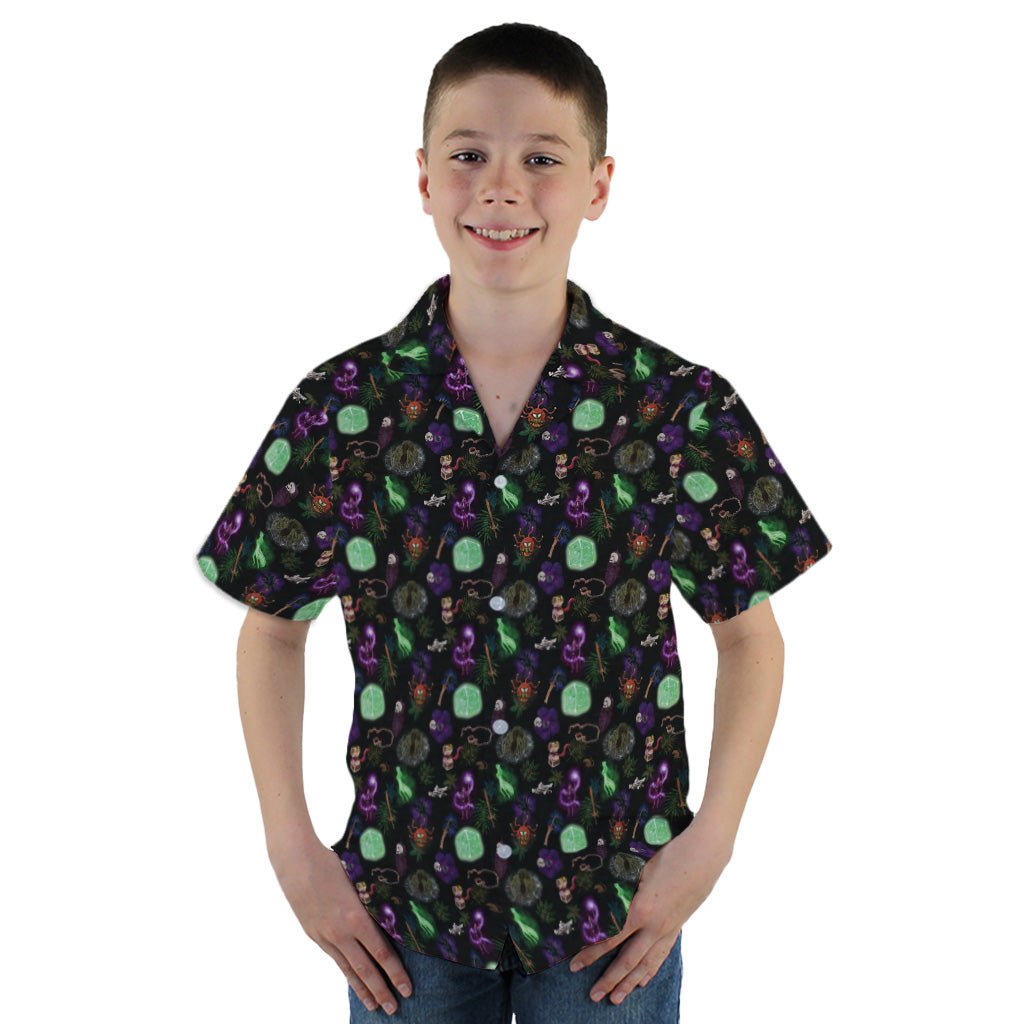 Dnd Dungeon Monsters Youth Hawaiian Shirt - YXS - -