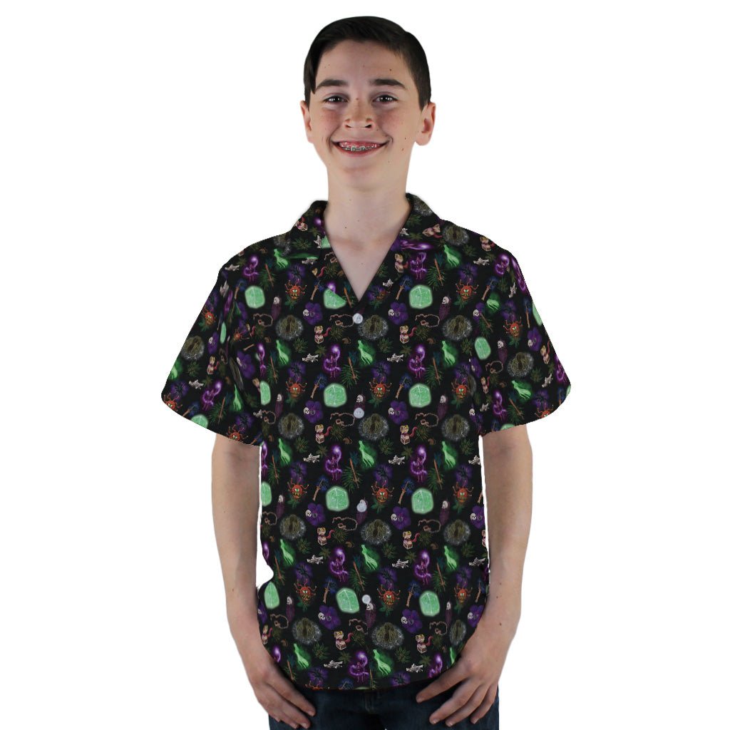 Dnd Dungeon Monsters Youth Hawaiian Shirt - YXS - -