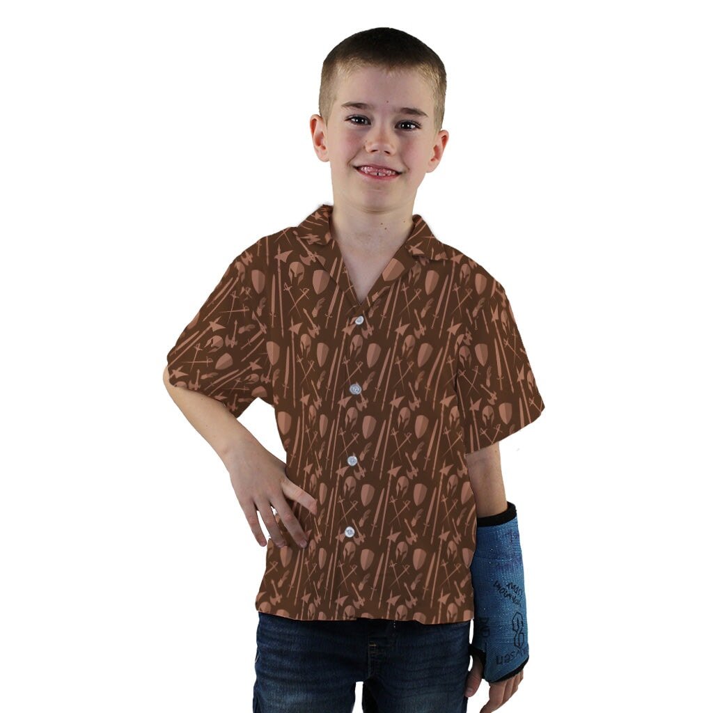 Dnd Fighter Class Youth Hawaiian Shirt - YXS - -