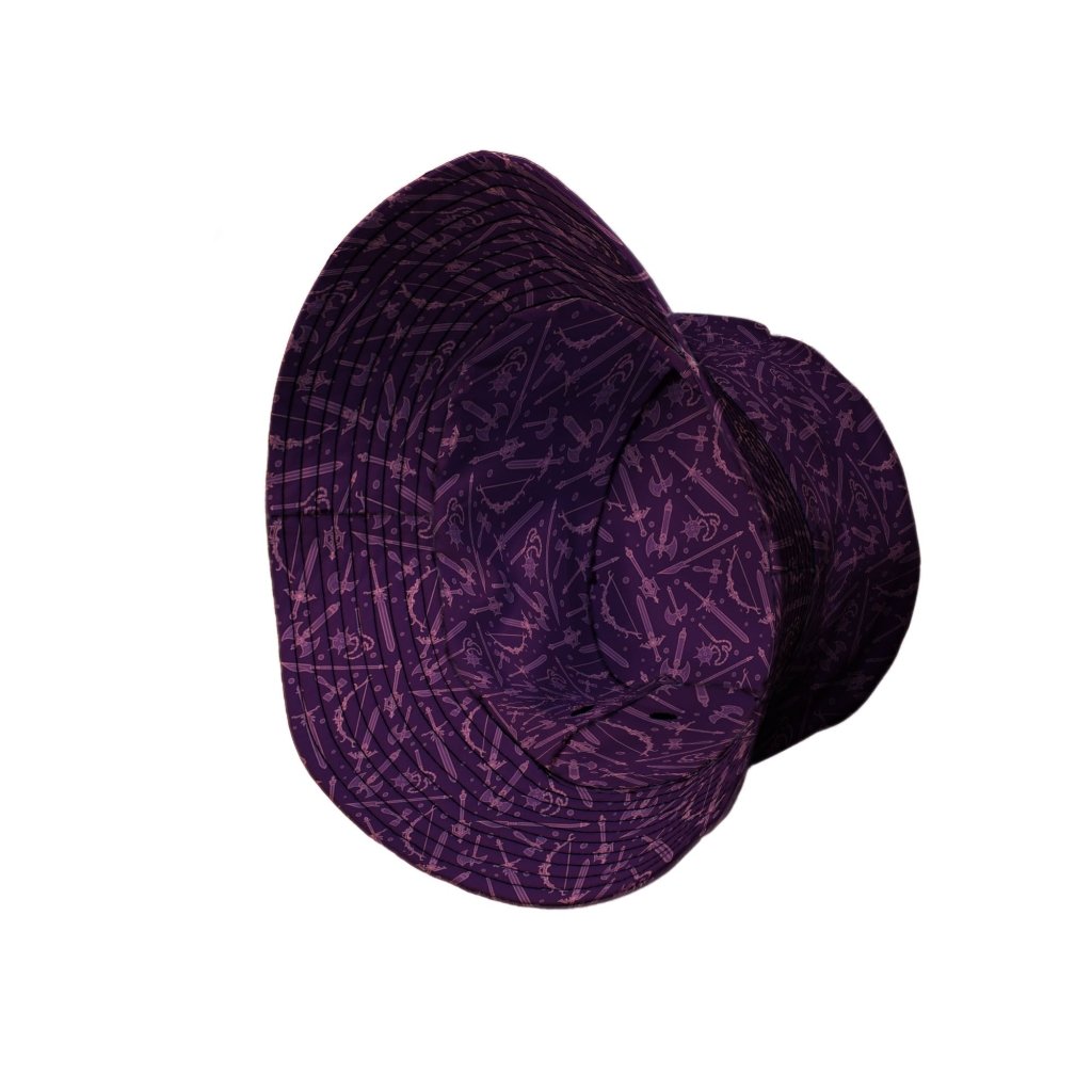 Dnd Medieval Weapons Bucket Hat - M - Black Stitching - -