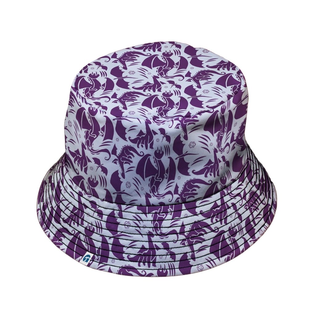 Dnd Purple Dragons Bucket Hat - M - Grey Stitching - -