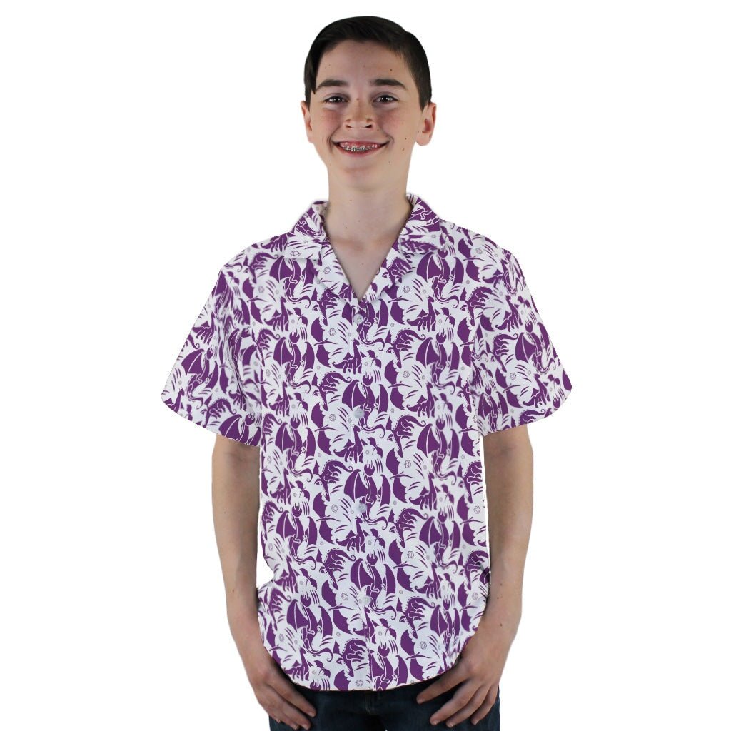 Dnd Purple Dragons Youth Hawaiian Shirt - YL - -