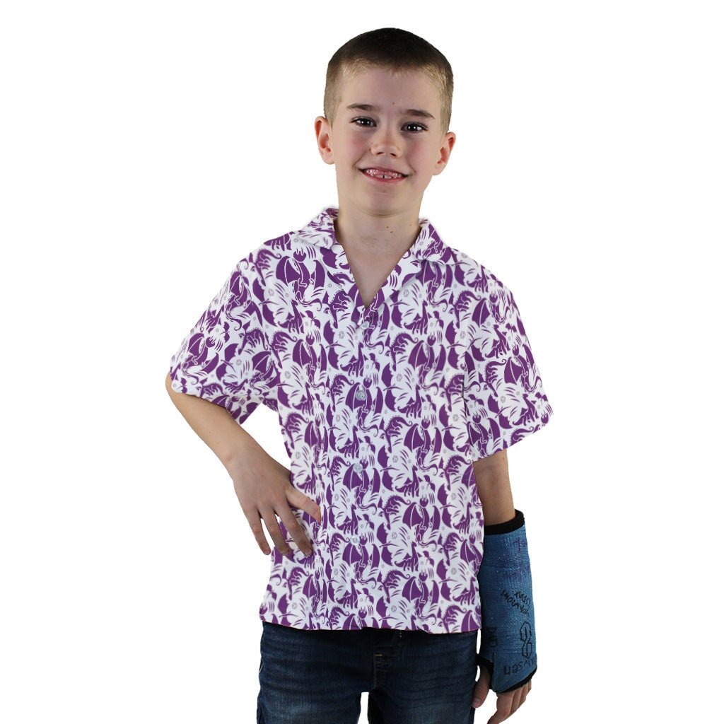 Dnd Purple Dragons Youth Hawaiian Shirt - YXS - -