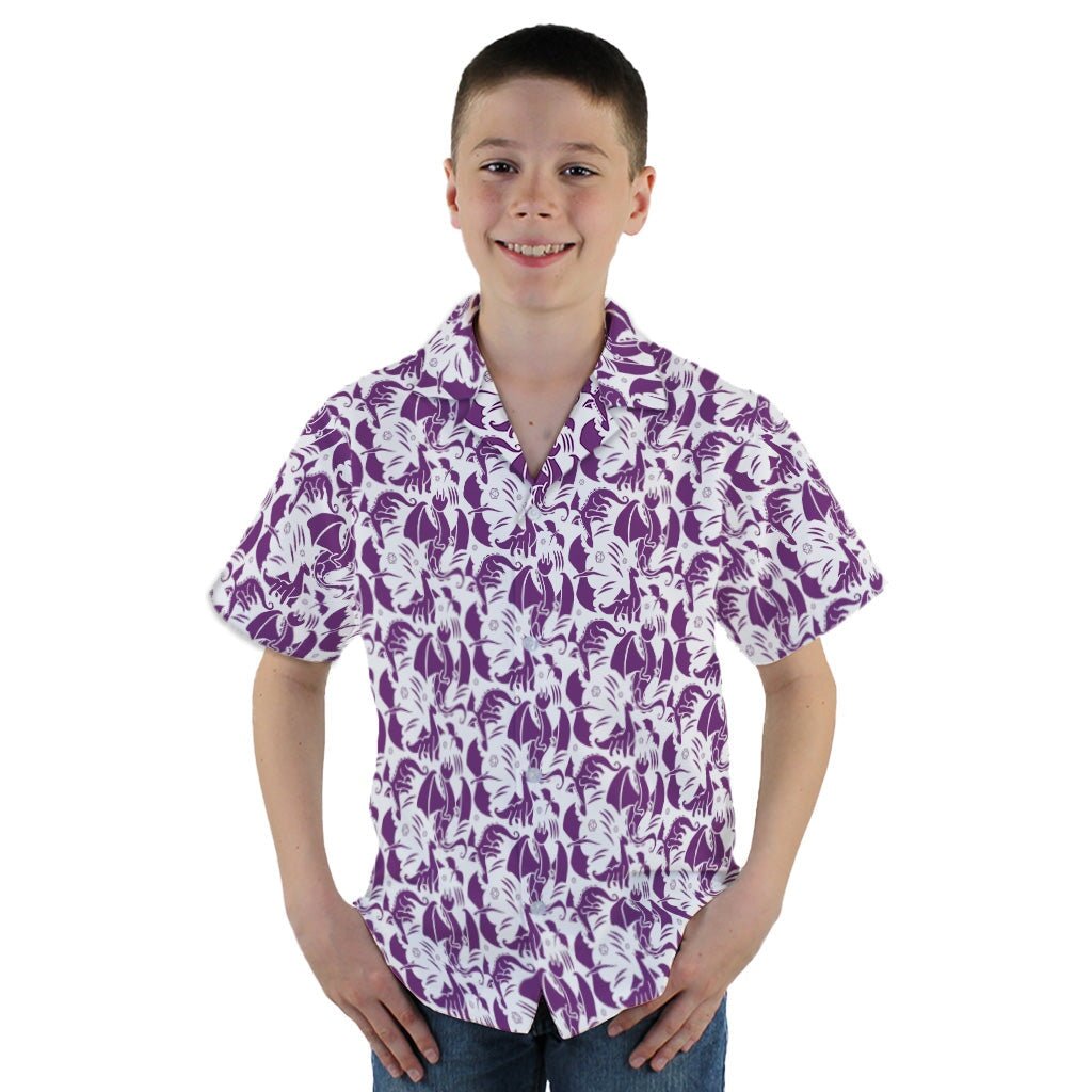 Dnd Purple Dragons Youth Hawaiian Shirt - YM - -