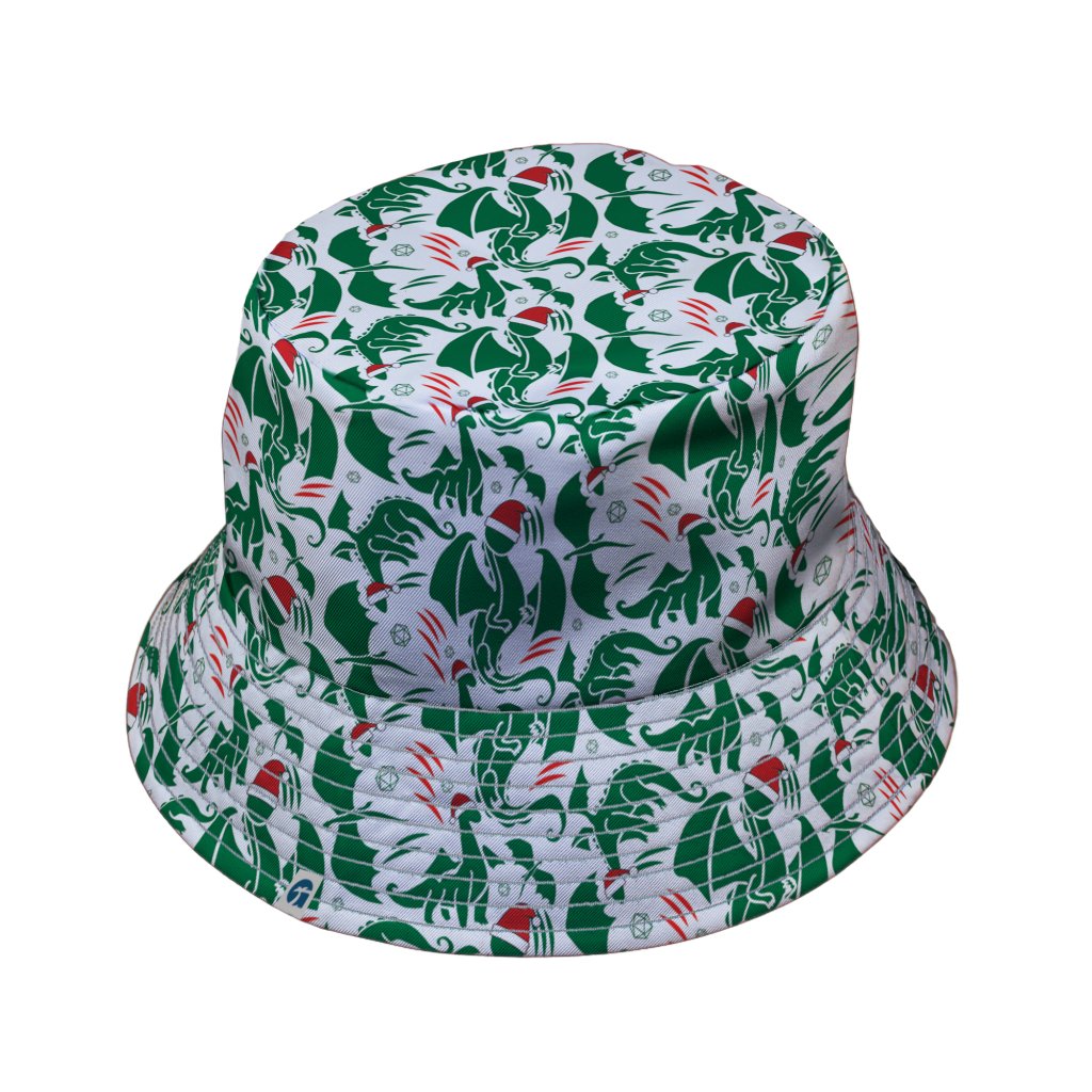 DND Santa Hat Dragons Bucket Hat - M - Grey Stitching - -