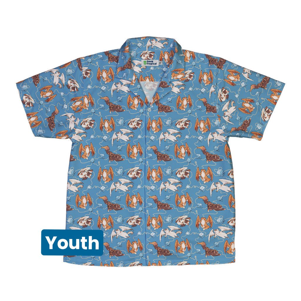 Dnd Tressym Familiars Youth Hawaiian Shirt - YXS - -