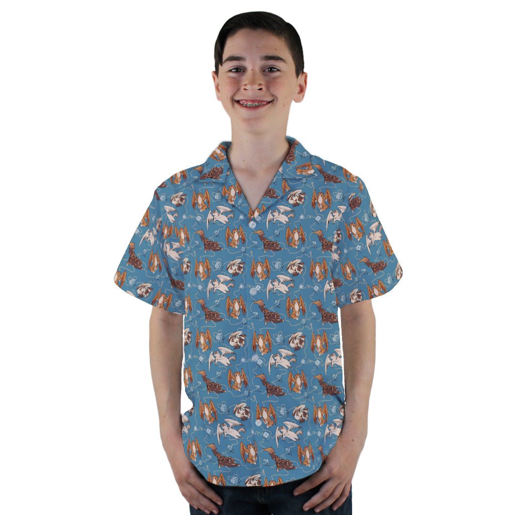 Dnd Tressym Familiars Youth Hawaiian Shirt - YXS - -