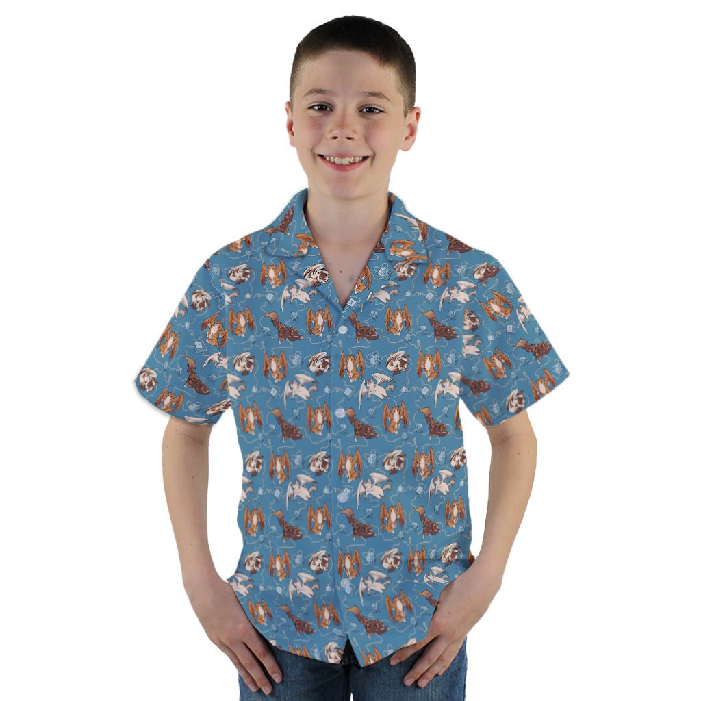 Dnd Tressym Familiars Youth Hawaiian Shirt - YXS - -