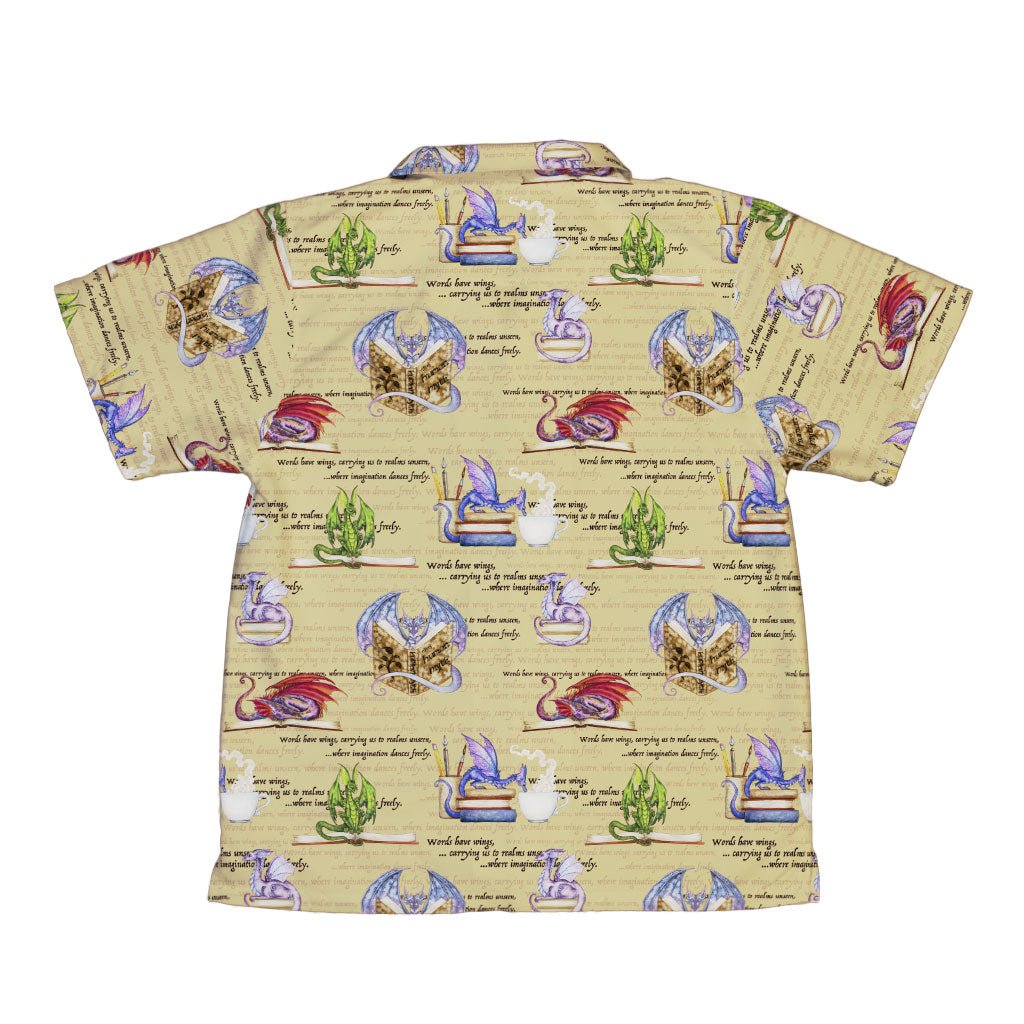 Dragon Bookworm Youth Hawaiian Shirt - YXS - -