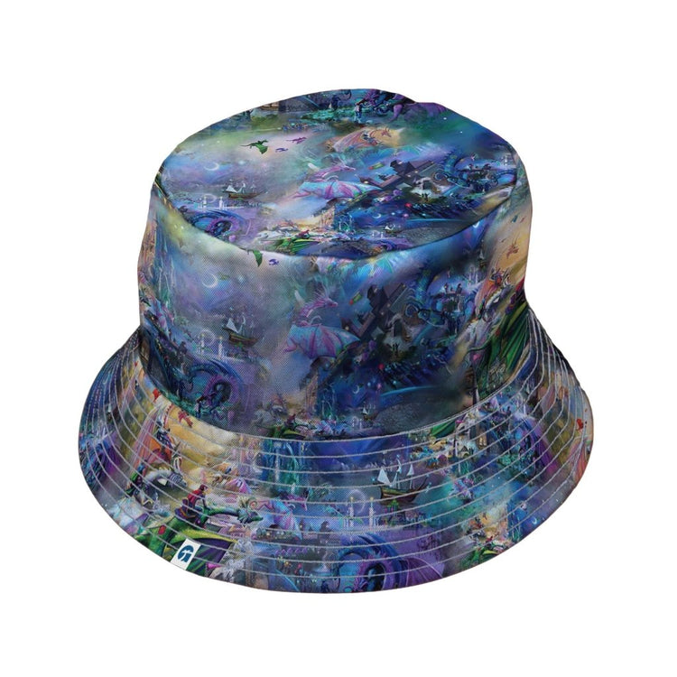 Dragon Chase Bucket Hat - M - Black Stitching - -