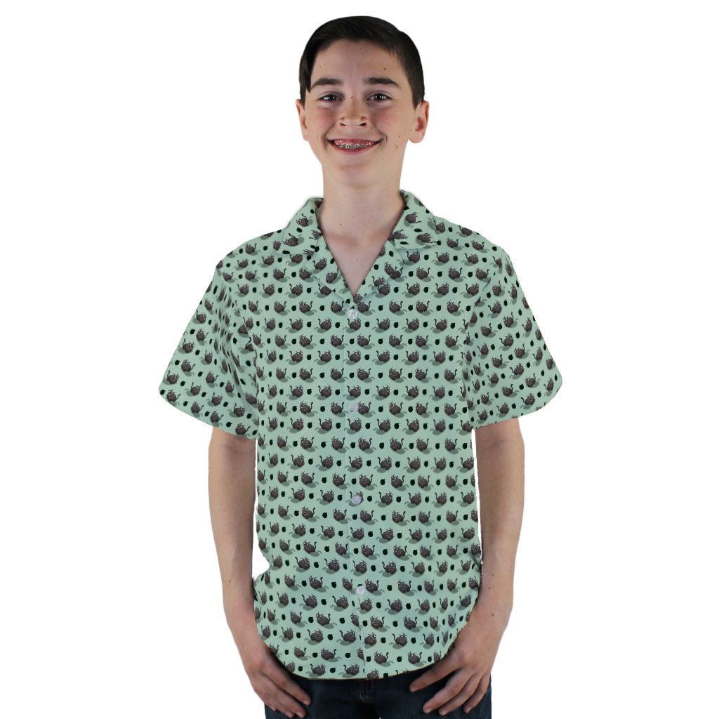 Exploding Kittens Bomber Cats Youth Hawaiian Shirt - YL - -