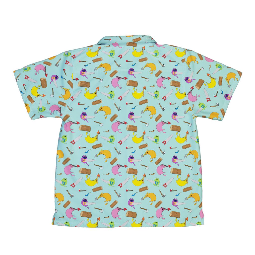 Exploding Kittens Lumber Cats Summer Youth Hawaiian Shirt - YXS - -