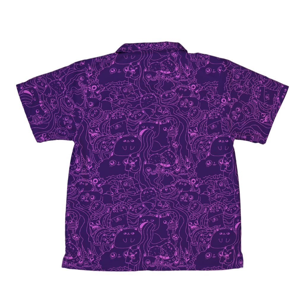 Exploding Kittens Mashup Purple Youth Hawaiian Shirt - YXS - -