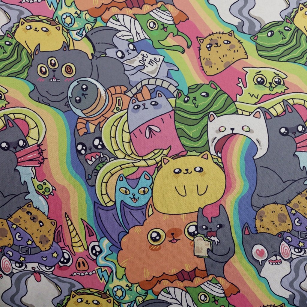 Exploding Kittens Color Scheme Exploding Kittens Rainbow Explosion Youth Hawaiian Shirt | Geek Tropical